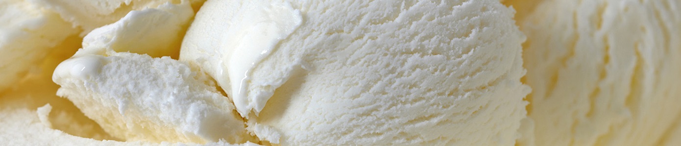 Scoops of vanilla ice cream